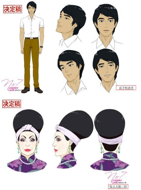 中国动画角色表情、形象定稿