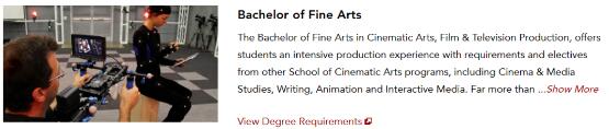 南加州大学电影学院课程设置